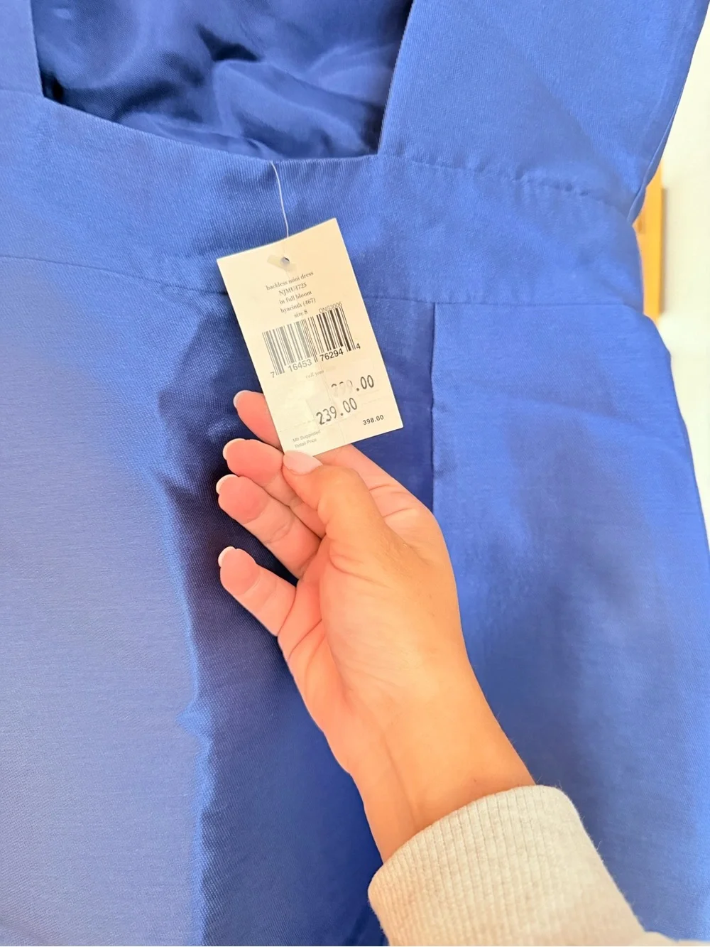 kate spade Deep Blue Scoop-Neck Mini Dress